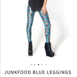 BlackMilk Junk Food Leggings Museum Blue